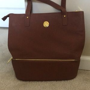 Brown leather purse